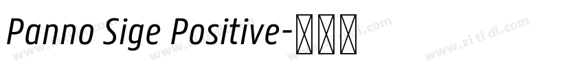 Panno Sige Positive字体转换